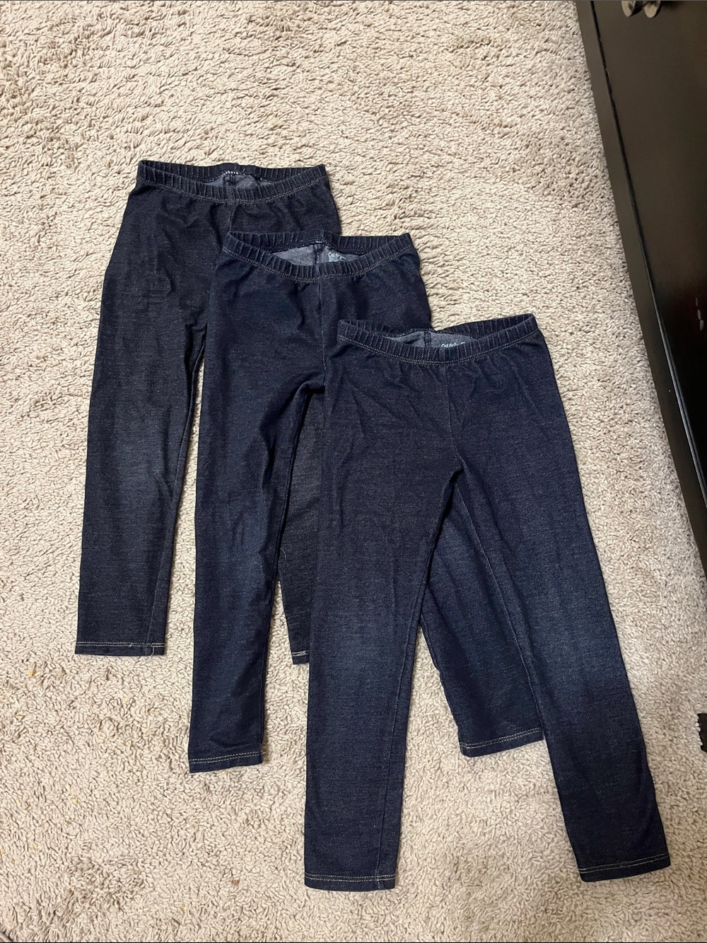Cat & Jack Dark Blue Jegging Leggings Bundle 5T